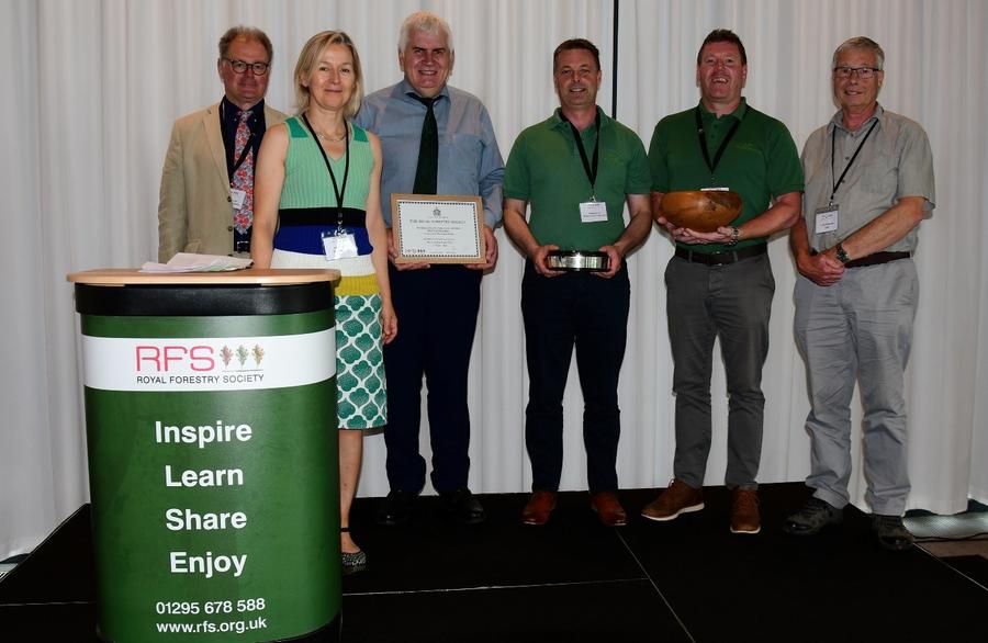 Pictured are Sir James Scott, Royal Forestry Society President; Christine Reid, Woodland Trust; John Joe O’Boyle, DAERA Forest Service Chief Executive; Dawson Jones and Gareth Casement, DAERA Forest Service and Judge Trefor Thompson. Pictured are Sir James Scott, Royal Forestry Society President; Christine Reid, Woodland Trust; John Joe O’Boyle, DAERA Forest Service Chief Executive; Dawson Jones and Gareth Casement, DAERA Forest Service and Judge Trefor Thompson.