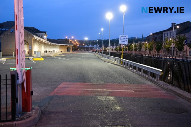 A boardwalk could be built alongside the canal to take a cycle route safely through Newry Bus Station. Photograph: Columba O'Hare A boardwalk could be built alongside the canal to take a cycle route safely through Newry Bus Station. Photograph: Columba O'Hare