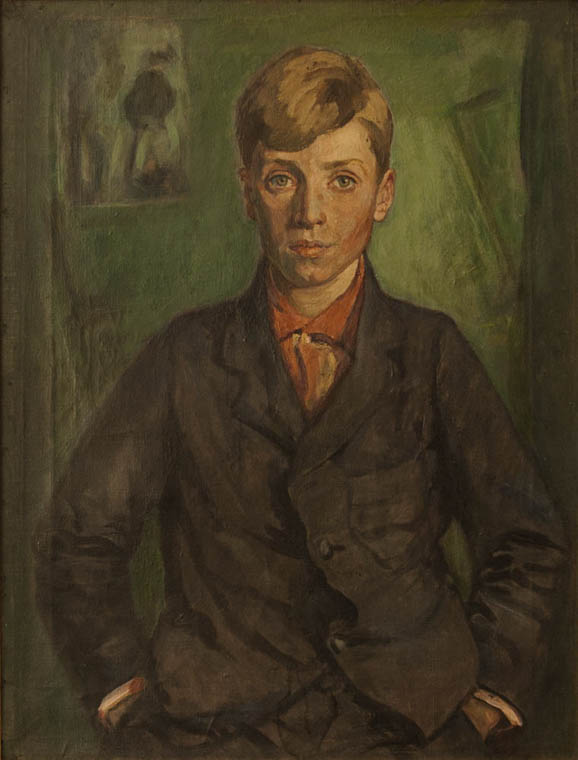 A portrait by Margaret Clarke of her son, David, as a teenager.