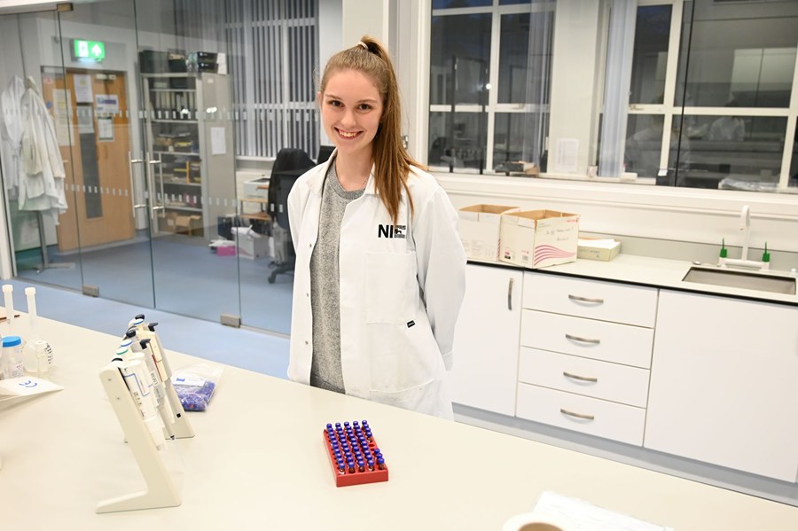 Alexandra Crabtree, a student at Ulster University is currently on a science placement with the Civil Service, working in Trace Organics within the Department for Agriculture, Environment and Rural Affairs.