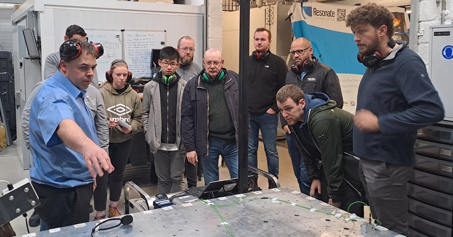 Resonate Testing has partnered with Irish Government funded training network, Space Industry Skillnet, to deliver specialised training on testing processes for the space industry. Pictured is Test Engineer and course trainer, Conor Barry (left) with participants from the initial training session, which took place at the company’s test house in Newry.