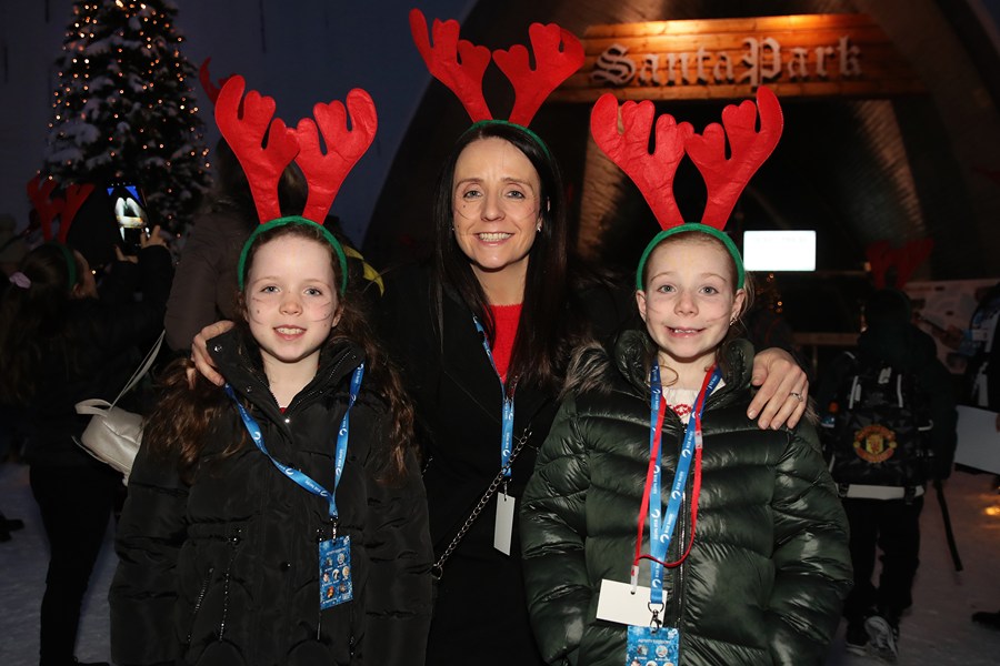 'Best day in my whole life' - Clare Teague and her two daughters Emma and Katie Teague from Newry who were on the Lapland trip.