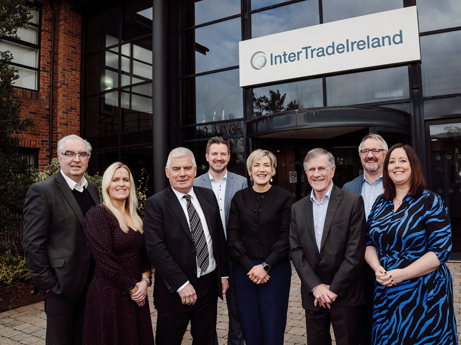 Pictured at InterTrade Ireland in Newry are from left: Colin Jess, Chief Executive, Social Enterprise NI, Amanda Johnston, Operations Manager, Social Enterprise NI, Roy Bell, Board Member, Social Enterprise NI, Colin Mc Cabrey, Director of Trade, InterTradeIreland, Margaret Hearty, CEO, InterTradeIreland, Brendan Whelan, Board Member, Social Enterprise ROI, Páraig Hennessey, Board Member, Social Enterprise ROI, Alison Currie, Director of Innovation & Entrepreneurship, InterTradeIreland