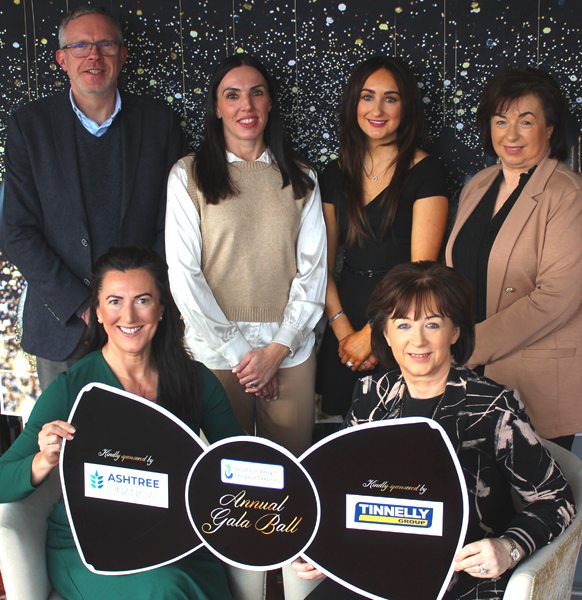 Gary and Ann-Marie from Ashtree Financial along with Joanne and Roisin from Tinnelly Group are delighted to launch the annual Hospice Gala Ball with Committee Chairwoman Caroline Grant and Bernie Murphy from Southern Area Hospice. 