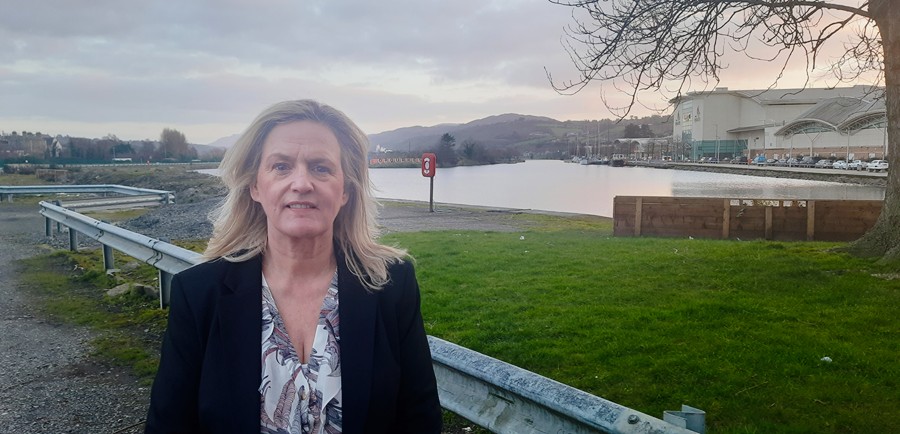 Cllr Geraldine Kearns at the Albert Basin.