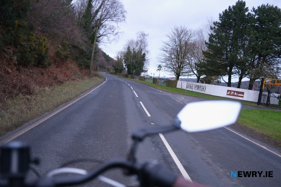 On the bike at Victoria Lock. Photograph: Columba O'Hare/ Newry.ie 