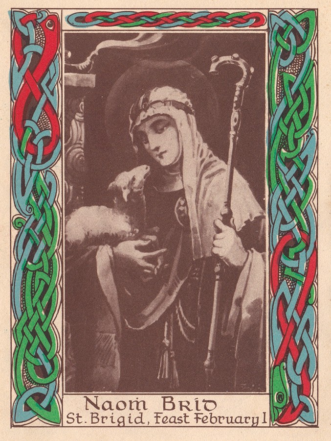 A drawing of St Brigid from The Little Book of Irish Saints.