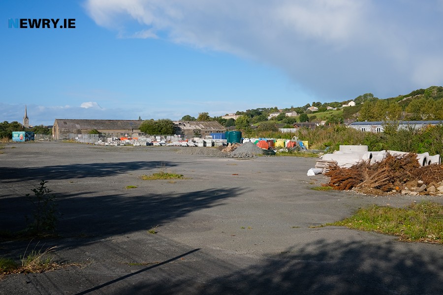 The site of the proposed park at the Albert Basin in Newry. Photograph: Columba O'Hare/ Newry.ie 