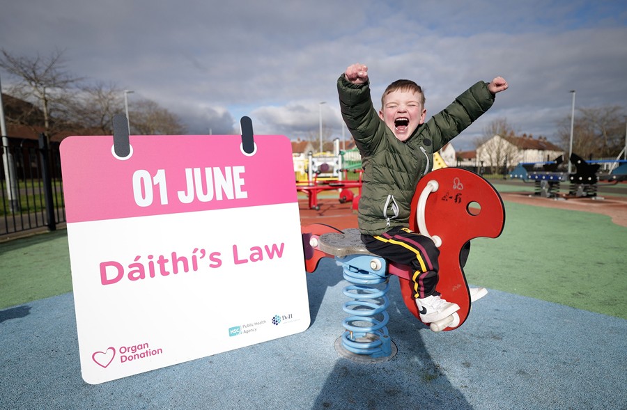 Six-year-old Dáithí Mac Gabhan from Belfast who the law is named after.
