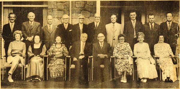 Dr Michael McVerry was a member of the South Down Hospital Management Committee. He can be seen in the back row, third from left, in this photograph taken at the last meeting of the Committee in 1973. Newry and Mourne Museum Collection