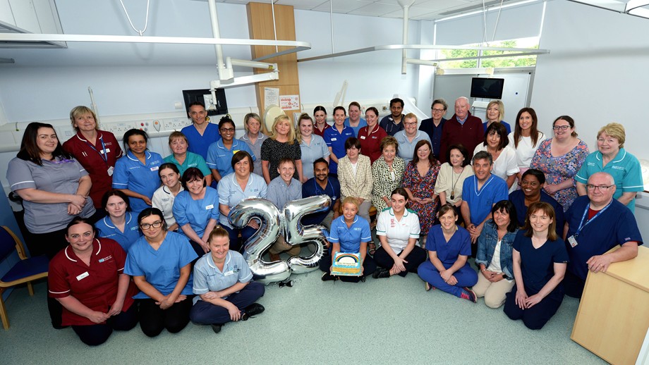 Current and past staff and patients celebrating 25 years of DHH renal unit.