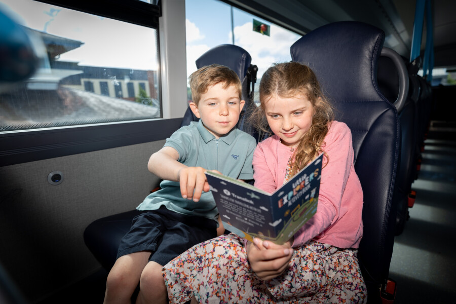 Brother and sister Reuben, 5 and Eva Forster, 8 enjoy their adventure.