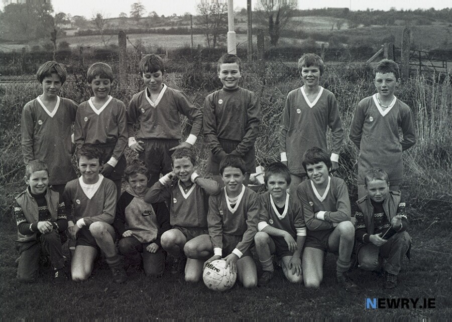 A youthful Newry football team in the 1980's. Photograph: Columba O'Hare/ Newry.ie 