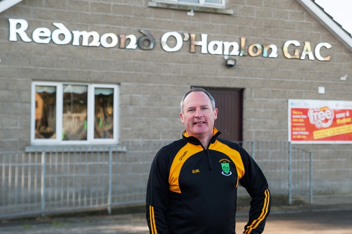Brian Magennis outside O'Hanlon's GAC in Poyntzpass.