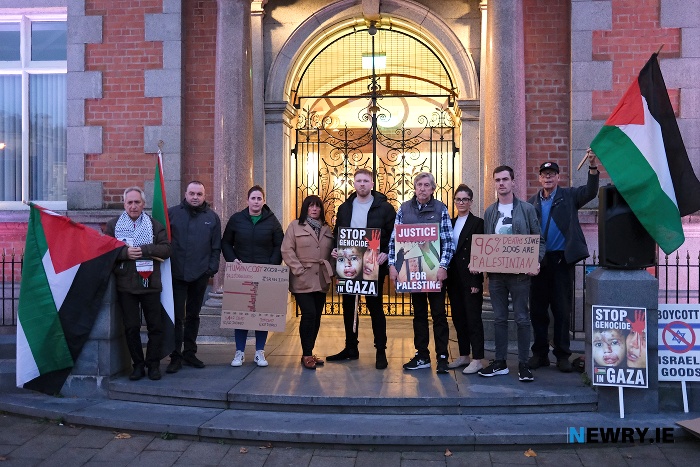 Pictured at the Palestine solidarity rally in Newry. Photograph: Columba O'Hare/ Newry.ie 