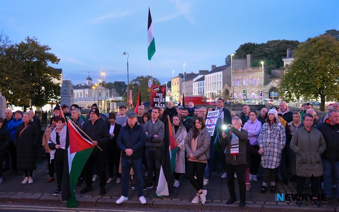 Pictured at the Palestine solidarity rally in Newry. Photograph: Columba O'Hare/ Newry.ie 