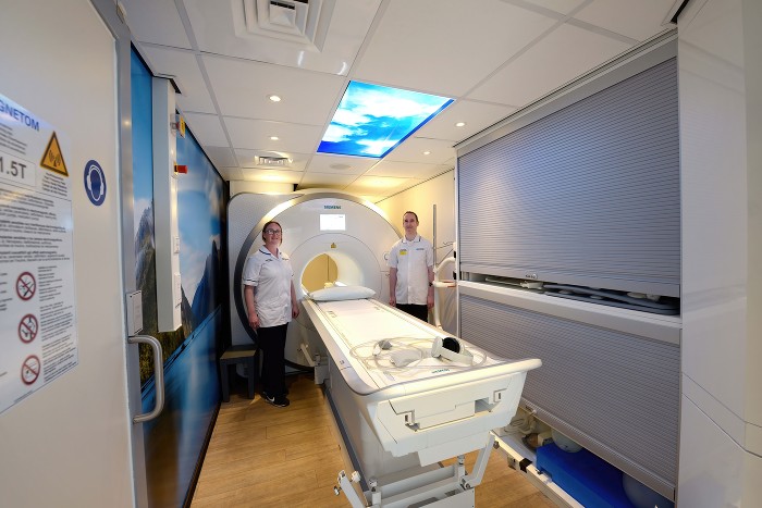 The MRI scanner at Daisy Hill Hospital.