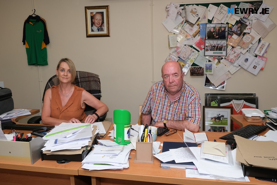 Mairead Lynam and Colin Bell at the KBRT office.