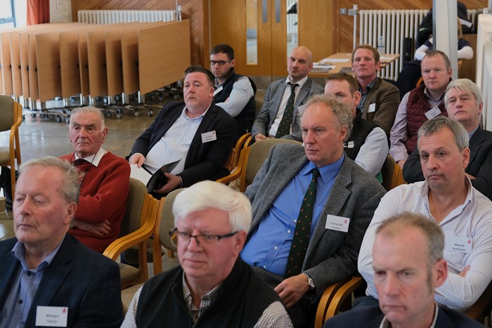 Visitors to Hillsborough for the Nuffield Farming 2024 annual conference launch at AFBI Hillsborough. Photograph: Columba O'Hare/ Newry.ie