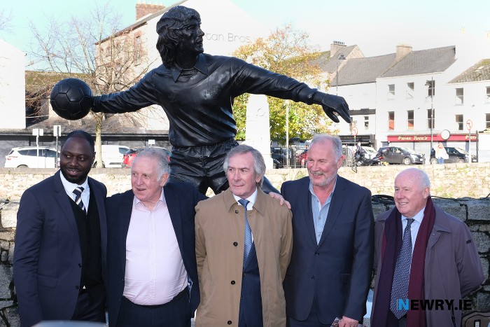 Pat Jennings with friends from the footballing world. Photograph: Columba O'Hare/ Newry.ie