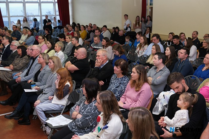 The packed attendance at St Malachy's PS for the 15th anniversary celebrations of the Polish Supplementary School in Newry. Photograph: Columba O'Hare/ Newry.ie