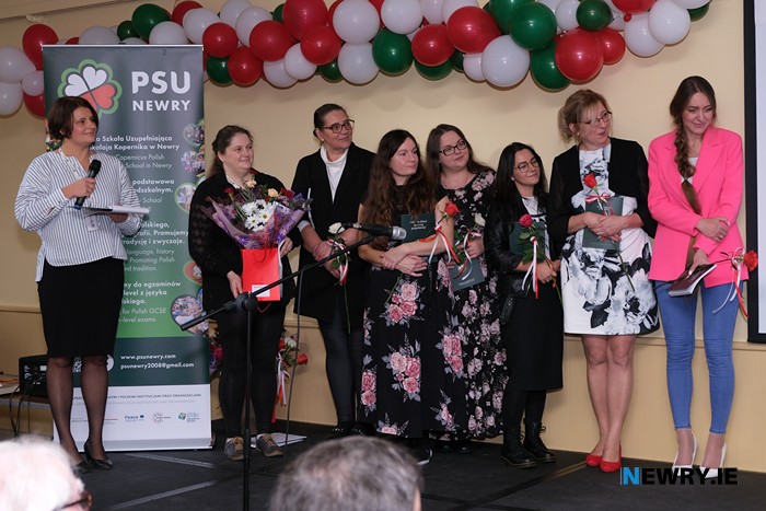 On stage at the Polish Supplementary 15th anniversary celebrations in Newry.