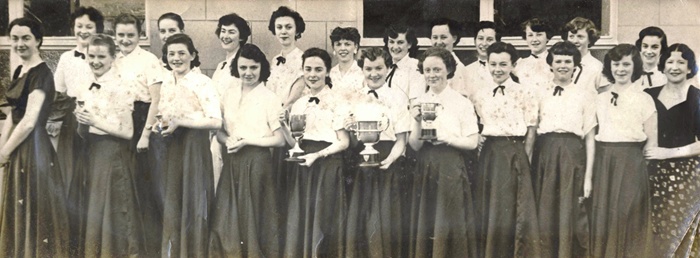 The Dun Eimar Singers in the 1950s, with Mrs Trodden in the front row, on the extreme right Newry and Mourne Museum Collection