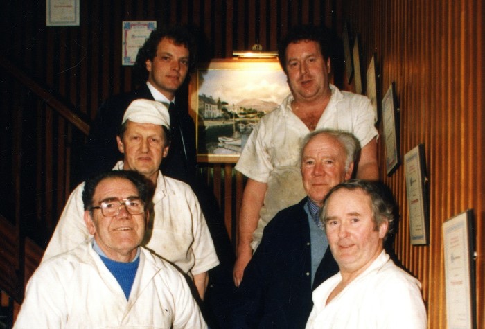 Christpher McCann (back left), who became Managing Director in 1984, pictured with Paddy McCrink, Pat McMahon, Pat Evans, Kevin McBride and Joe O’Flaherty. Newry and Mourne Museum Collection