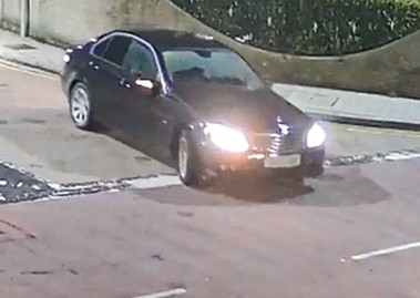 he Mercedes turns right from Chapel Road, heading in the direction of Forkhill. 