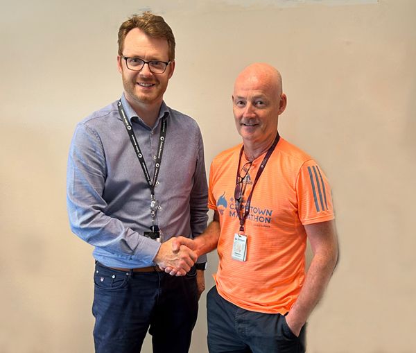 Managing Director, Alan Henning with Damien Cunningham.