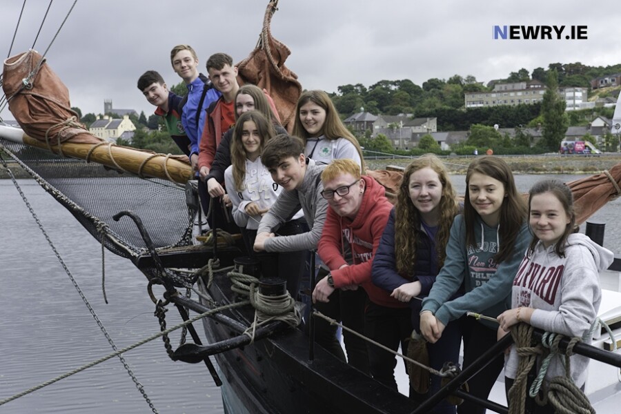 This squad from Newry Shamrocks headed out from Newry Port on the Brian Boru on a four day trip in 2018, something that will be denied to future young people if the Southern Relief Road Bridge is fixed. Photograph: Columba O'Hare/ Newry.ie 