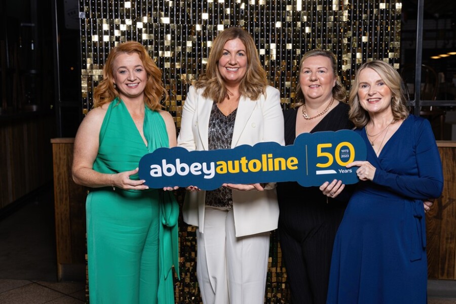AbbeyAutoline has successfully concluded its ambitious 50th Anniversary programme by supporting more than 40 charity and voluntary organisations across the region. More than 400 staff helped raise over £9,000 for local community organisations as part of the insurance broker’s half century celebrations. Pictured from left are Jackie Elliott (Commercial Director) Julie Gibbons (Managing Director) Jeni McKelvey (Personal Lines Director) and Wendy Close (People Director).