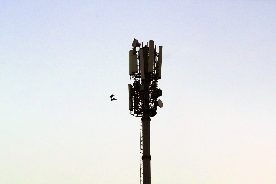 Stock Photo of telecommunication tower.
