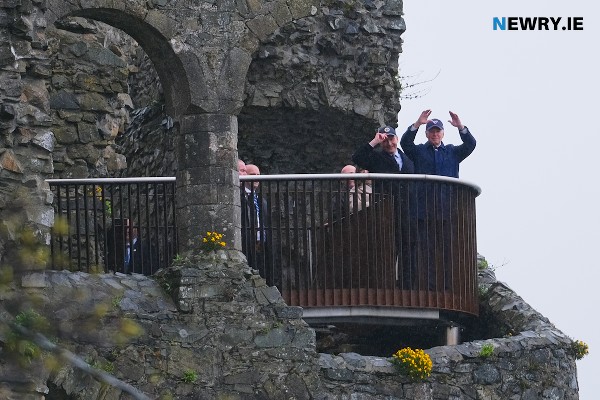 President Biden at King John's Castle, Carlingford where he looked out over Carlingford Lough at the route taken by his ancestors to the new world. Photograph: Columba O'Hare/ Newry.ie