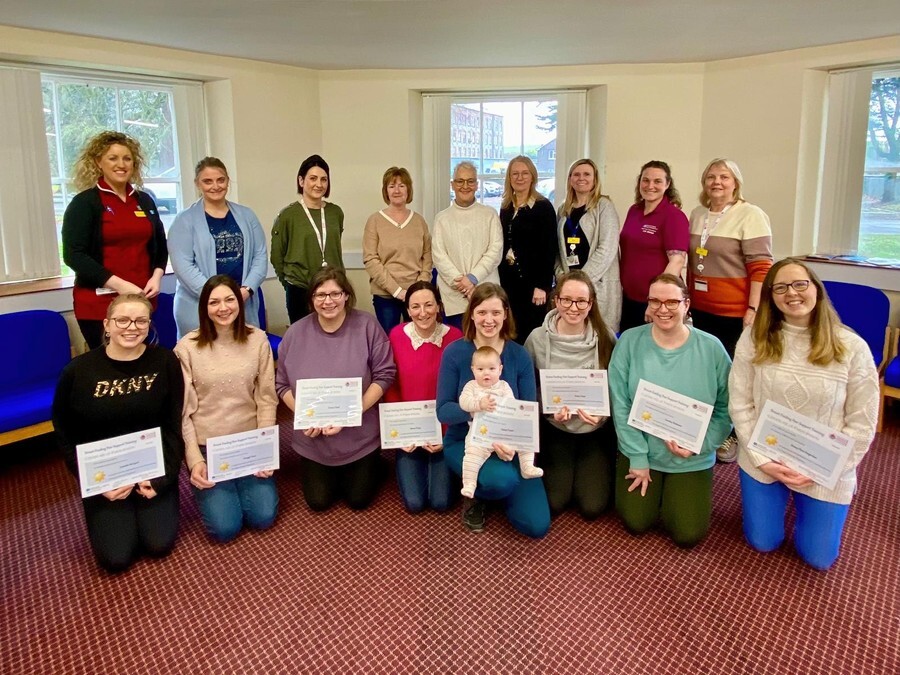 The latest group of Breastfeeding Peer Support Volunteers from the Southern Health and Social Care Trust who have recently completed their eight week Breastfeeding Management & Relationship Building programme and are now ready to take on referrals for new mums in the local area.
