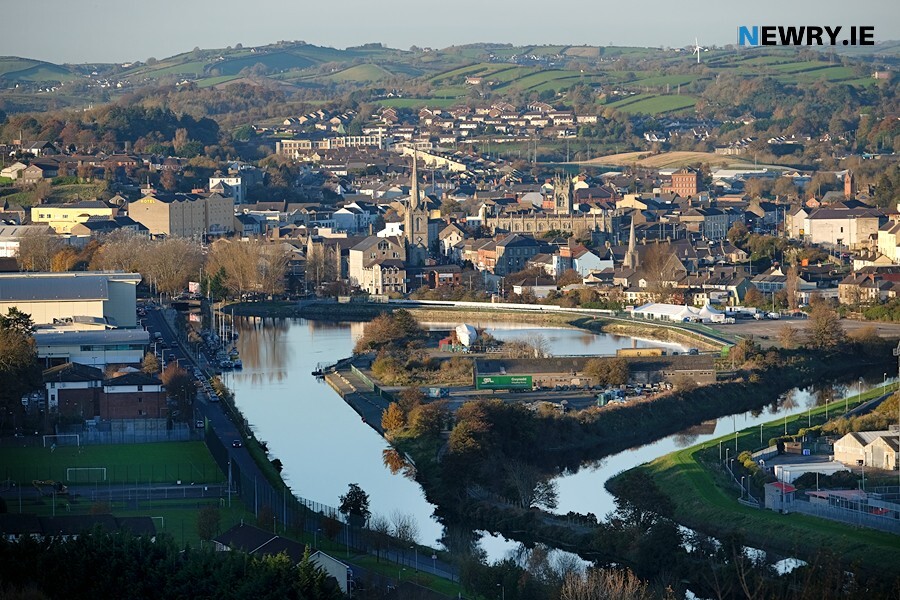 The Albert Basin in Newry. Perhaps President Biden will look out the window of Marine One on the way to County Louth. Photograph: Columba O'Hare/ Newry.ie 