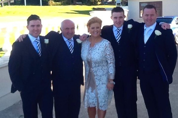 Patricia & Brian Turley pictured with their three sons Donal, Niall & Brendan