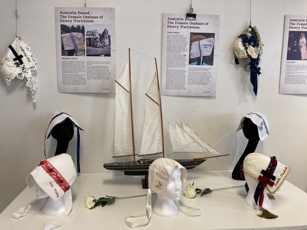 A section of the exhibits on display at Newry Library.