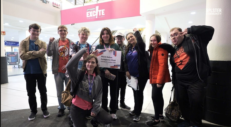 Some of the Autism Connect members out celebrating Autism Acceptance Week. 