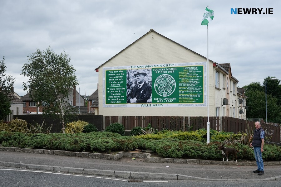 A Willie Maley billboard in Mourne View Park. Photograph: Columba O'Hare/ Newry.ie 