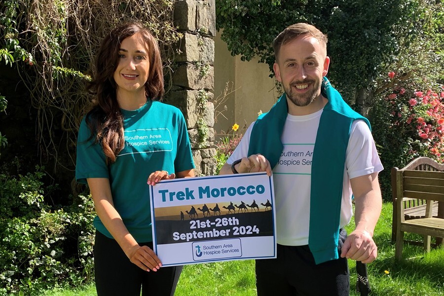 Southern Area Hospice Fundraising Officers, James McCaffrey and Bernie Byrne looking forward to the Trek in 2024.