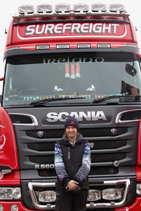 Kevina Burns a current Heavy Goods Vehicle apprentice at Surefreight. 