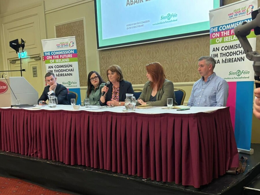 The top table at the People's Assembly in Armagh.