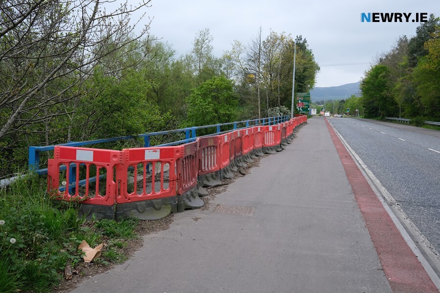 The Barriers in place over Newry Canal. 