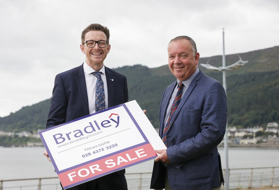 Bradley NI managing director Garrett O’Hare (left) pictured with William Wilson of James Wilson & Son.