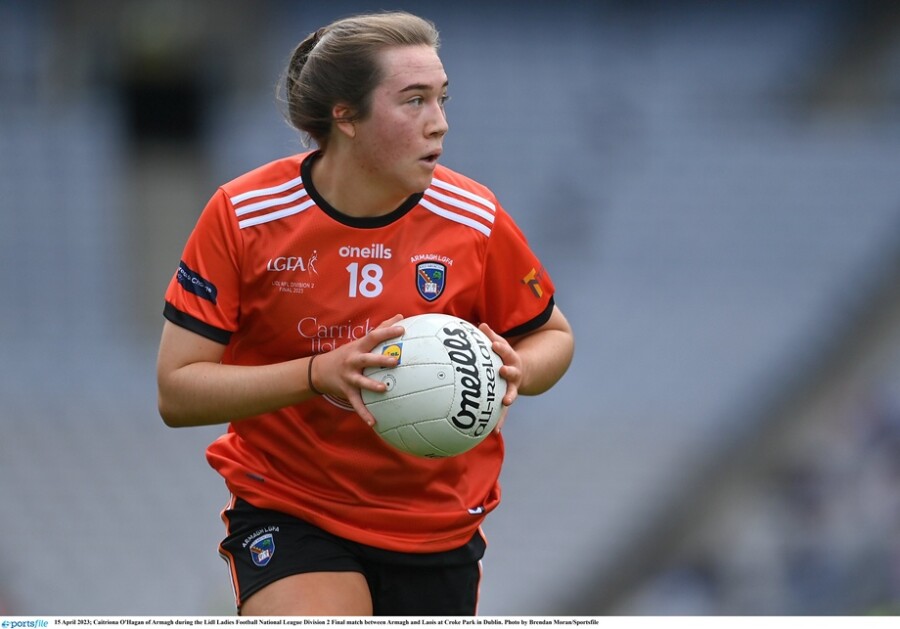 Caitriona O'Hagan of Armagh during the Lidl Ladies Football National League Division 2 Final match between Armagh and Laois at Croke Park. Photograph: Brendan Moran/Sportsfile