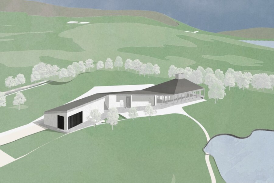 An artists impression of what the Camlough Lake recreational hub could look like.