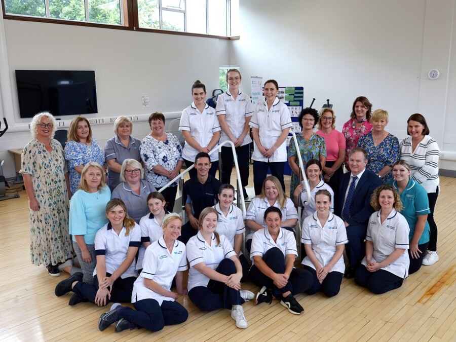 The Physiotherapy team with guests and senior members of staff pictured at the official opening of Clover Physiotherapy outpatient department.