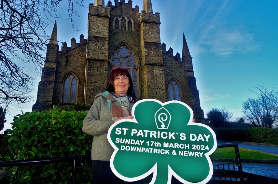 Cllr Valerie Harte, Chairperson, Newry, Mourne and Down District Council launches the districts St Patrick's Day celebrations.