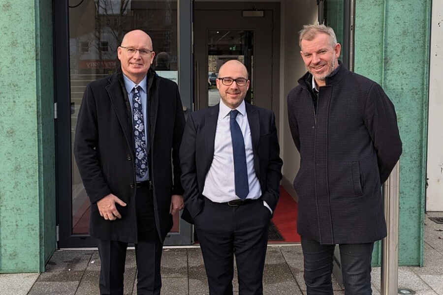 Michael Savage, CEO of Newry Chamber of Commerce & Trade, Andrew McAvoy, Director of Rating Policy at Land & Property Services in NI and Eamonn Connolly, Newry BID Manager at the Consultation Event on Revenue Raising Measures & The Future of Business Rates in Newry.